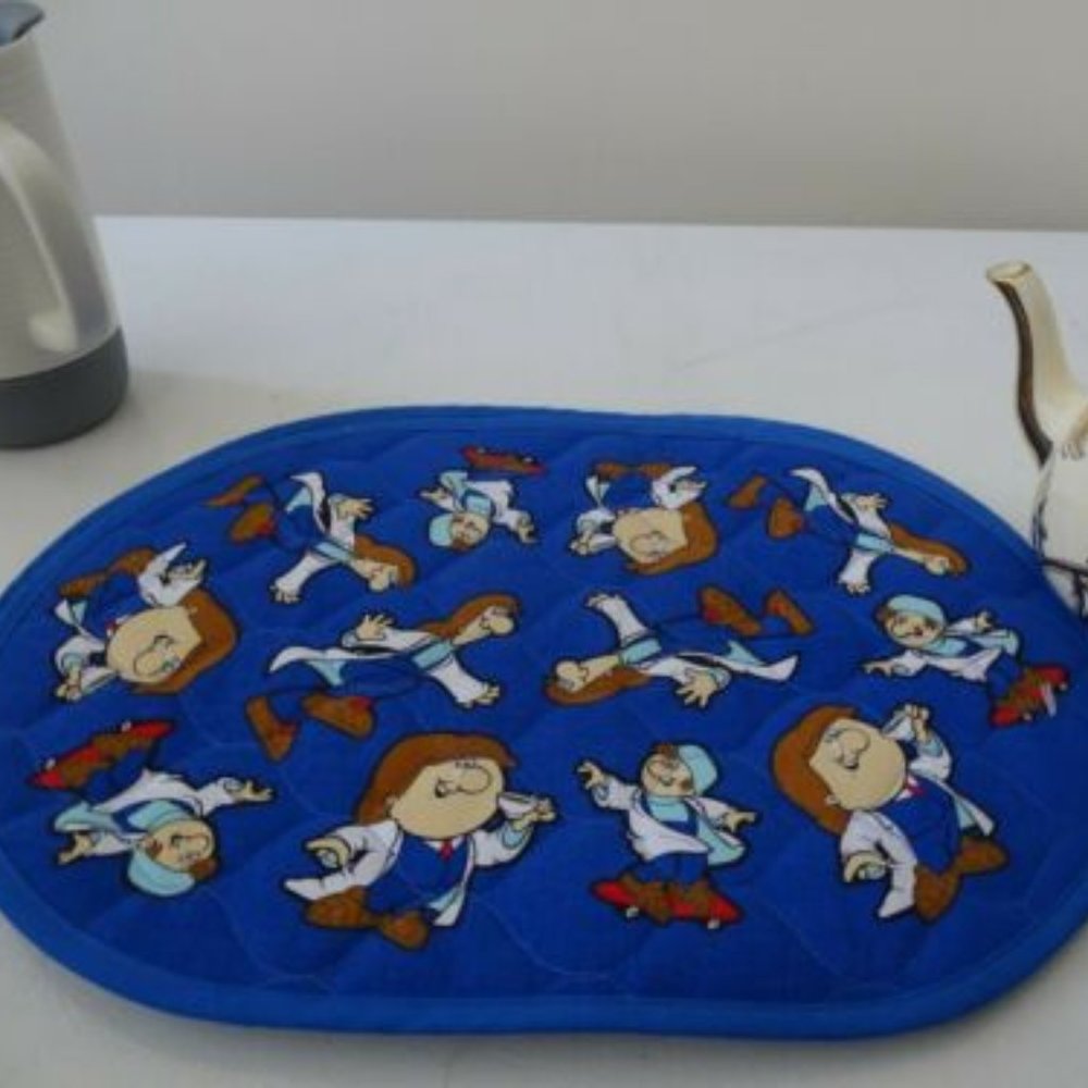 Tetley Tea Men Placemats, Set of 4 TV Commercial Memorabilia